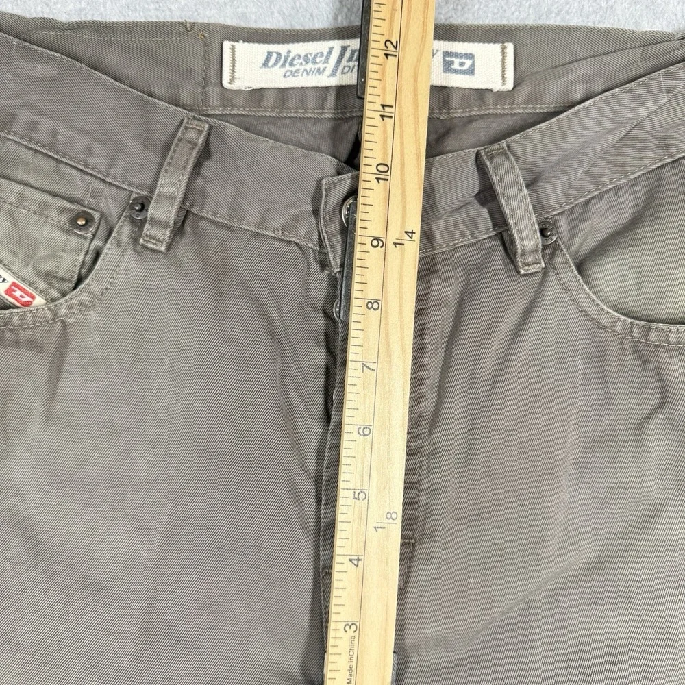 Diesel KULTER Straight Leg Chinos Mens 31x31 Dark Beige Canvas Pants READ Tag 33